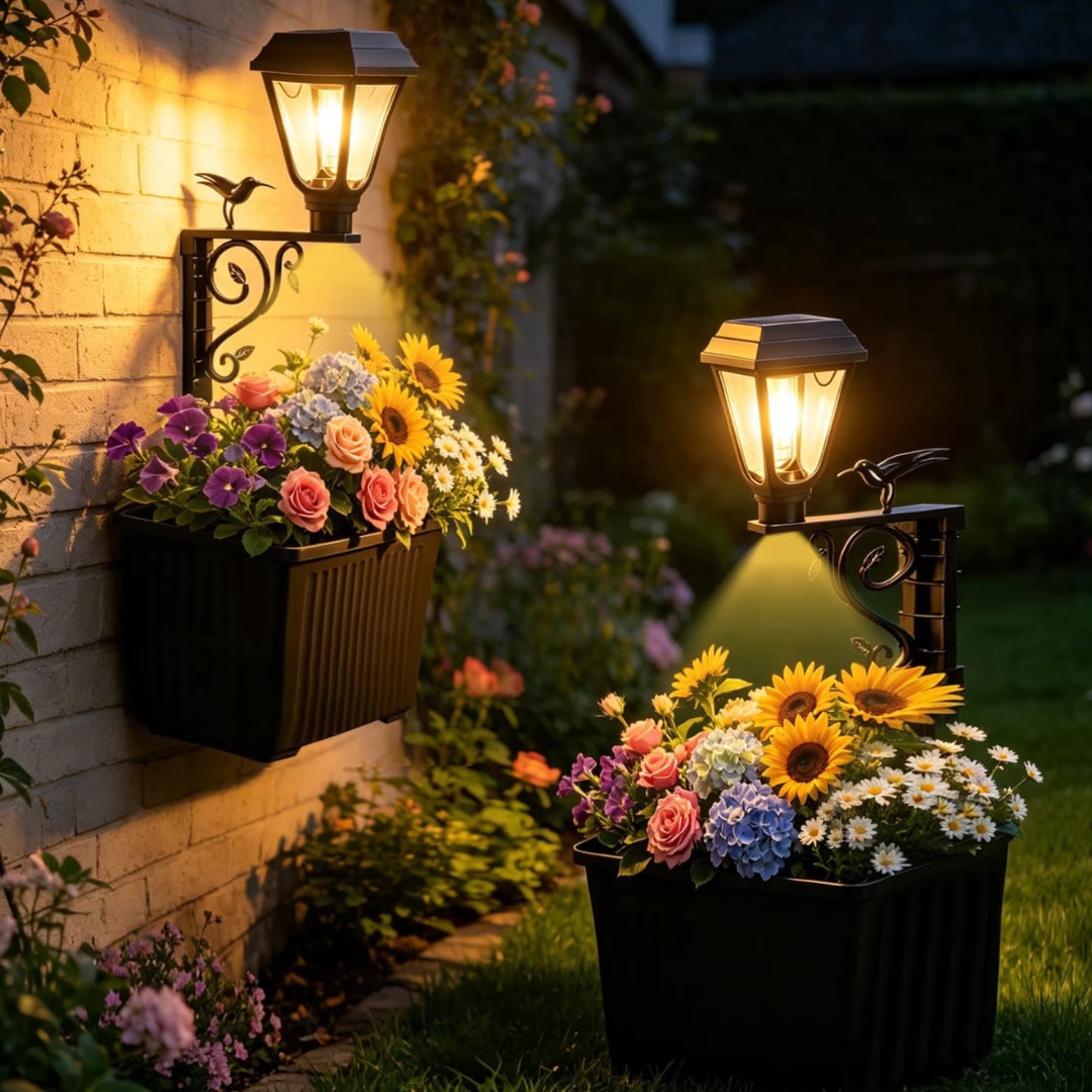 2-Pack Solar Planter Box Lights