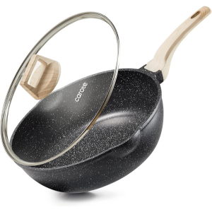 Carote Nonstick Deep Frying Pan w/Lid