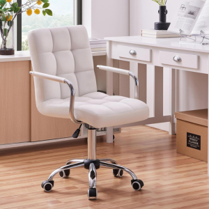 Faux Leather Tufted Office Chair