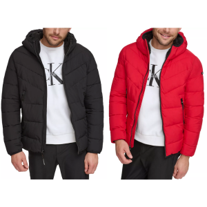 Calvin Klein Chevron Stretch Men's Hooded Jacket