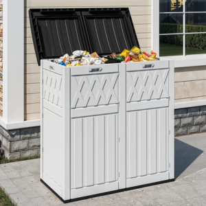 Double Bin 61Gl. Patio Trash Hideaway