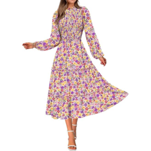 Floral Boho Long Sleeve Dress