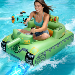 Inflatable Motorized Tank Pool Float w/Water Gun