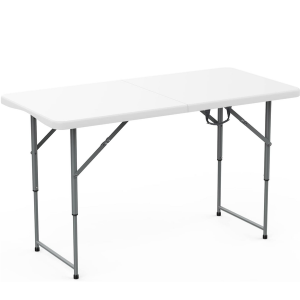 Adjustable Height 4' Fold-in-Half Table