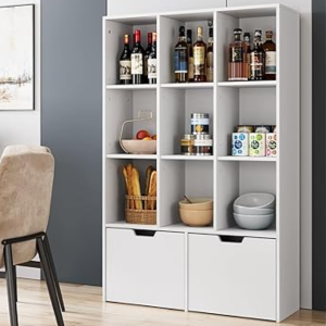 9-Cube Wood Bookshelf