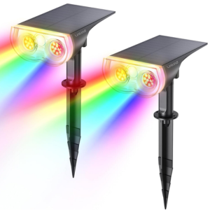 Linkind 2-Pack Waterproof RGB Solar Lights