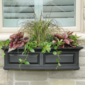 Weatherproof Resin Window Box Planter w/Water Reservoir