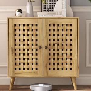 Wood 2-Door Accent Cabinet