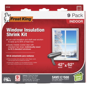 Frost King 62'' 9-Pack Window Insulation Shrink Kit