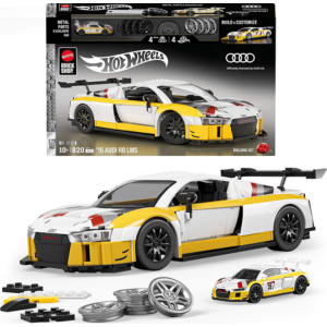 Mattel Brick Shop Hot Wheels 820-Piece Audi R8 LMS Building Set