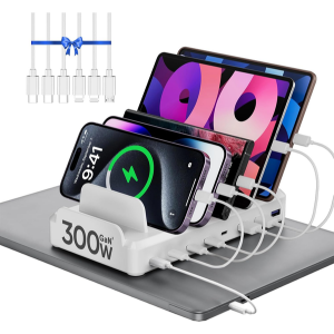8-Port 300W USB-C Charging Station