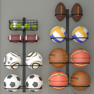 8-Tier Wall Mount Basketball Rack