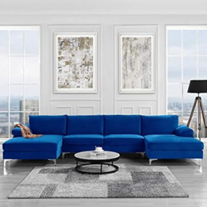 U-Shape Velvet Sectional Sofa