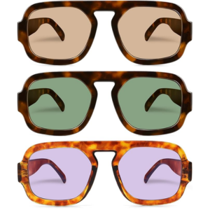 3-Pack Retro Aviator Sunglasses