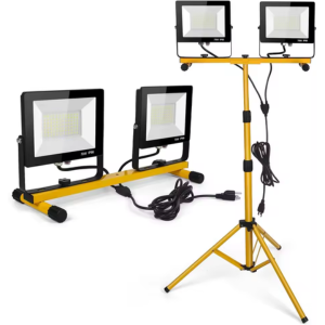 Adjustable 21000-Lumen LED Tripod 2-Head Work Lights