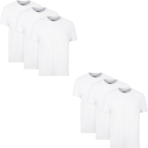 6-Pack Hanes Men's Cotton Moisture-Wicking Crew Undershirts