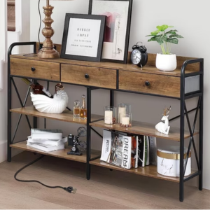 3-Tier Console Table w/USB Ports & Storage