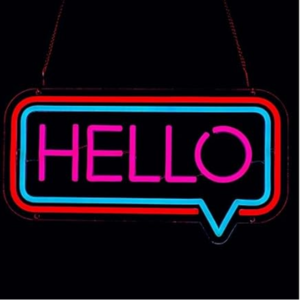 Hello Neon Light Up Sign