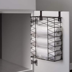 Garbage Bag Holder Basket w/Removable Hooks