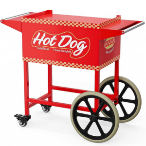 Heavy-Duty 7-Roller Hot Dog Cart