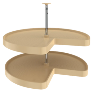 2-Shelf Kidney-Shaped Lazy Susan Organizer
