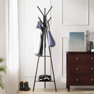 Freestanding 2-Tier Coat Rack