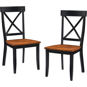Set of 2 Hardwood Dining Chairs