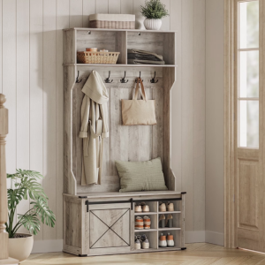 Entryway Hall Tree w/Shoe Bench