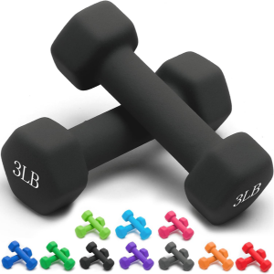 Portzon Neoprene 15lb. Dumbbell Weight Set