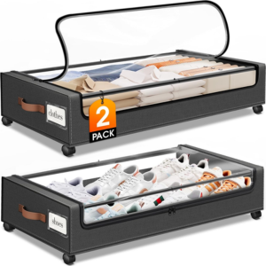 2-Pack Under Bed Wheeled Storage Containers