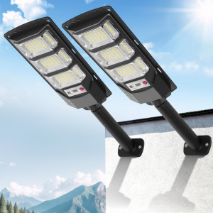 2-Pack Outdoor Solar Street Lights