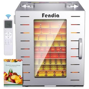 Stainless Steel 10-Tray Electric Food Dehydrator w/Timer & Temp Control