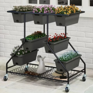 7-Box Vertical Garden Planter w/Wheels