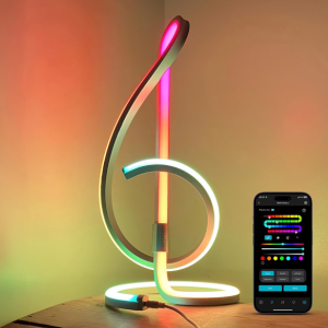 RGB+IC LED Smart Table Lamp w/App & Music