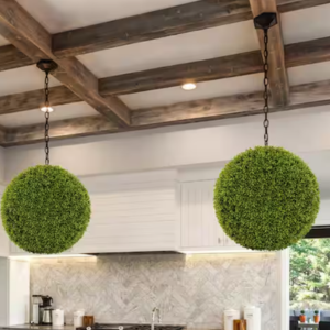 2-Pack Faux Boxwood Balls Artificial Shrub