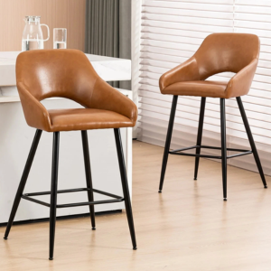 Mainstays 2-Pack PU Leather Barstool