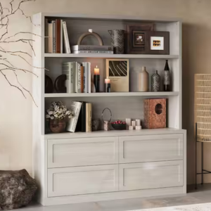 Wood 3-Shelf Accent Bookcase