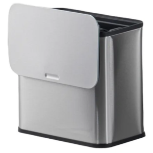 3-Pack 1.3Gal Stainless Steel Trash Cans w/Lid