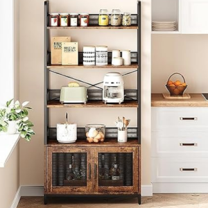 4-Tier Industrial Bookshelf