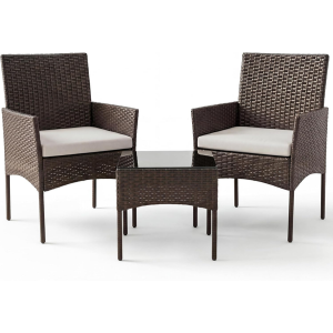 Sweetcrispy 3 Piece Patio Furniture Set
