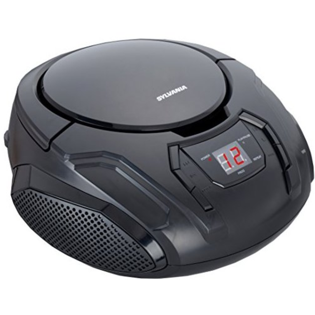 Sylvania Portable CD Boombox w/AM & FM Radio