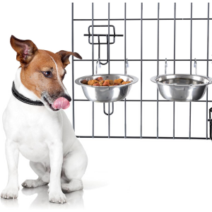Petmaker 2-Piece 8oz. Stainless Steel Hanging Pet Bowls