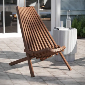 Acacia Wood Low Profile Lounge Folding Chair