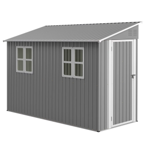 Galvanized Steel 10' Lockable Storage Shed