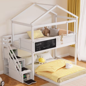 Euroco Twin over Full Bunk Bed w/Storage
