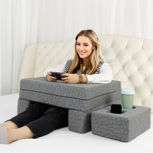 Memory Foam Lap Desk Pillow w/Cup Holder