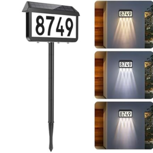 Solar LED Illuminated House Address Sign
