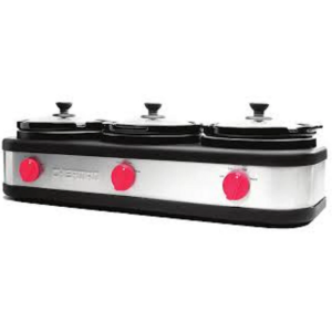 Chefman Stainless Steel Triple Slow Cooker & Food Warmer