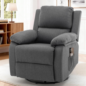 Upholstered Swivel Rocking Recliner