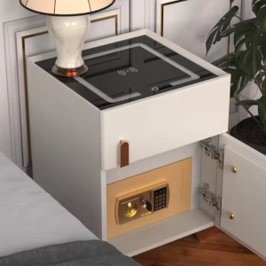 LED Smart Nightstand Table w/Safe